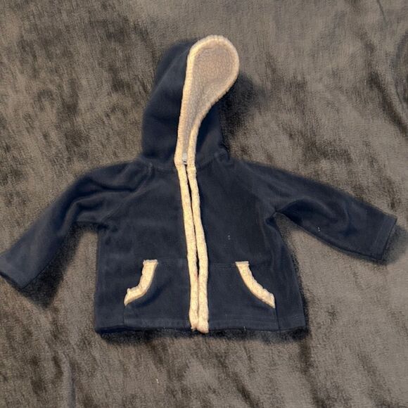 6-12m old navy fleece zip up - Picture 1 of 2